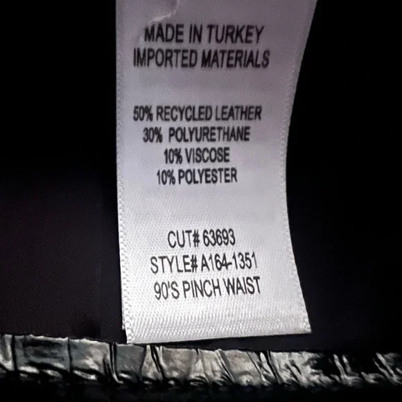 AGOLDE 90s Pinch Waist Recycled Leather Pants High Rise Detox Sz 34 - Picture 10 of 11